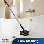 Yocada Tub Tile Scrubber Brush 2 in 1 Cleaning Brush 58.2 Inch Adjustable - Image 2