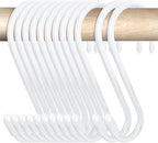 24 Pack 4-1/2 Inch White S Hooks by HiGift