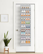 AOODA 10 Tier Clear Over the Door Shoe Organizer Storage, Deep Pockets Large - Image 5