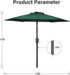 Simple Deluxe 9' Patio Umbrella Outdoor Table Market Yard Umbrella with Push Button Tilt/Crank - Image 2