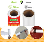 Pet Hair Lint Rollers, 3 Pack, 90 Sheets Each– Reusable Sticky Roller - Image 5