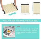 Large Telescopic Draining Rack, Non-Slip Silicone Rolling Dish Drainer Roll - Image 2