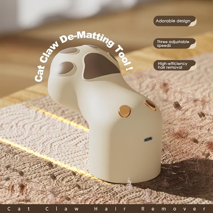 Cute Cat Paw Fabric Shaver, 3-Speed Lint Remover - Image 9