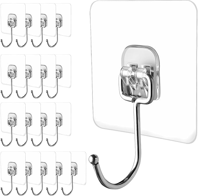 Large Adhesive Hooks, Waterproof & Rustproof Wall Hook by LGDNNYYY