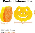 SmilePowo 5 Pack Cute Frog Scrub Sponge, Dual-Sided Temperature Controlled - Image 7