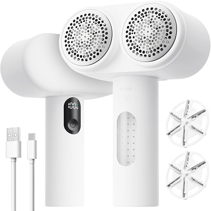 Mosthink Fabric Shaver, 2-in-1 Electric Lint Remover & Build-in Lint Brush by Mosthink