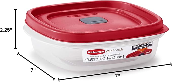 Rubbermaid 2030328 Easy Find Vented Lid Food Storage Container - Image 4