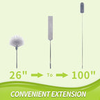 Duster with Extension Pole, Skinny Duster/Under Appliance Cleaning Tool & - Image 7
