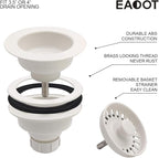 3-1/2 Inch Polymer White Sink Drain Assembly - Image 2