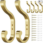 Gold Wall Hooks for Hanging Coats: Metal Mount by BUSSDIS
