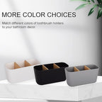 Toothbrush Holders for Bathrooms, Bamboo Tooth Brush Holder - Image 5