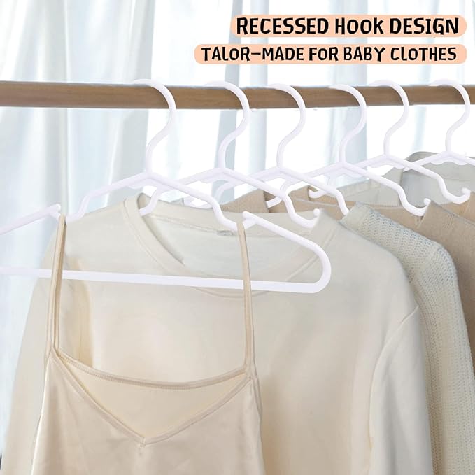 80 Pack White Kids Hangers 11.6 Inch - Image 6