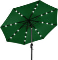 Best Choice Products 10ft Solar Polyester LED Lighted Patio Umbrella w/Tilt Adjustment and UV-Resistant Fabric by BestChoiceProducts