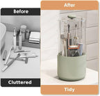 Toothbrush Holder with Cover 360 Rotating 4 Compartments Bathroom Toothpaste - Image 7