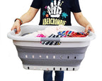 SAMMART 41L Collapsible 3 Handled Plastic Laundry Basket - Image 5