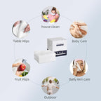 Disposable Face Towels XL, Viscose Biodegradable Large Dry Wipes, Super Soft & - Image 7