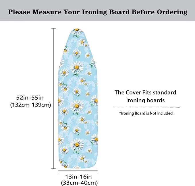 Blue Daisy Ironing Board Covers Standard Washable Ironing Board Protector Home - Image 5