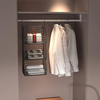 Stackable Wire Storage Baskets for Kitchen Closet Pantry, Hanging Closet - Image 2