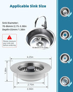 Hygie Rinse All Metal Sink Drain Strainer - Image 5