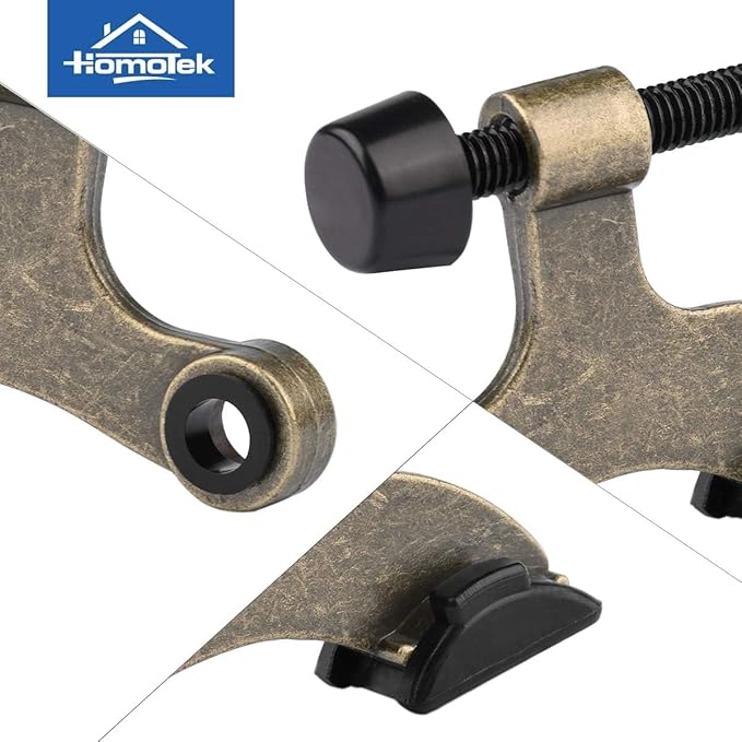 HOMOTEK 3 Pack Hinge Pin Antique Brass Door Stopper, Adjustable Deluxe Heavy - Image 6