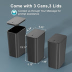 N. NETDOT 3 Pack 10 Liter Small Trash Can - Image 7