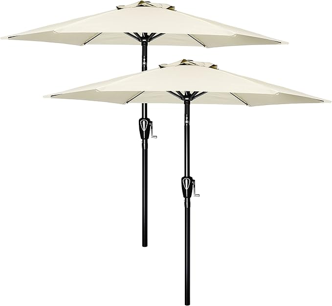 Simple Deluxe 9' Patio Umbrella Outdoor Table Market Yard Umbrella with Push Button Tilt/Crank by SimpleDeluxe