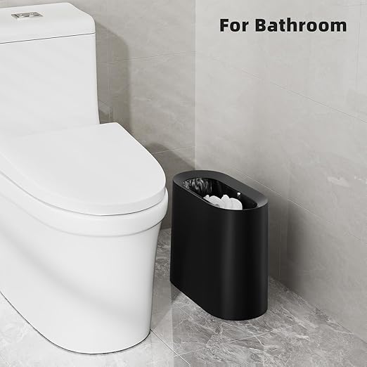 SUBEKYU 2.3 Gal Trash Can for Bathroom, Small Office Garbage Can for Kitchen - Image 4