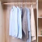 10Pcs Transparent Plastic Garment Covers 35.4inch Hanging Clothes Dust-Proof - Image 2