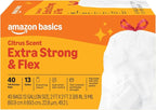 Amazon Basics Extra Strong & Flex Tall Kitchen Drawstring Trash Bags, Citrus by AmazonBasics