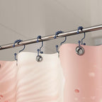 Titanker Shower Curtain Hooks Rings, Rust-Resistant Metal Double Glide Shower - Image 7