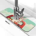 Kitchen Sink Splash Guard Faucet Mat Easter Bunny Rabbits 15"x5.5", Diatom Mat by Nameapo