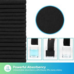HOMEXCEL Black Microfiber Cleaning Cloths, 100 Pack Microfiber Towels - Image 3