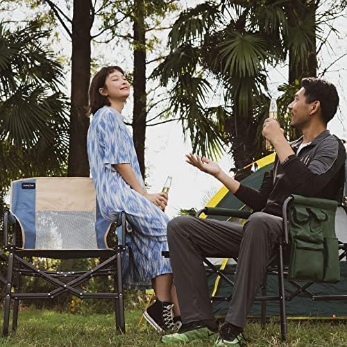 SUNNYFEEL Camping Directors Chair, Heavy Duty,Oversized Portable Folding Chair with Side Table, Pocket for Beach, Fishing,Trip,Picnic,Lawn,Concert Outdoor Foldable Camp Chairs - Image 2