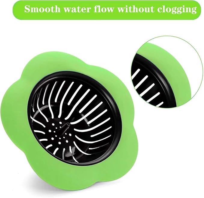 2 Pcs Kitchen Sink Strainer, Upgraded Silicone Sink Drain Strainer - Image 3