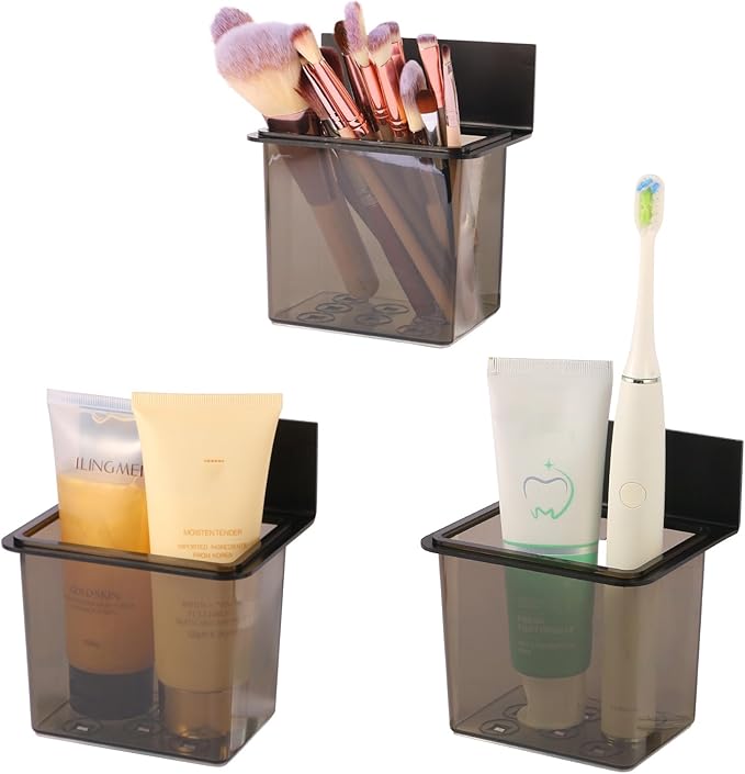 SOUNXUN® Toothbrush Holder Bathroom Toothbrush Holder Set Countertop Bathroom - Image 2