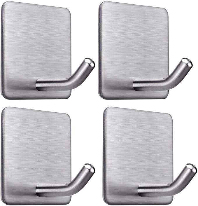 Heavy Duty Adhesive Towel Hooks Stick on Towel Hanger Wall Holder Waterproof by FOTYRIG