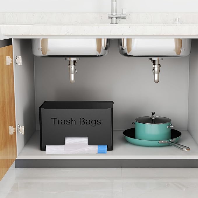 Large Trash Bag Holder Dispenser, Metal Garbage Bag Dispenser Roll Holder - Image 7