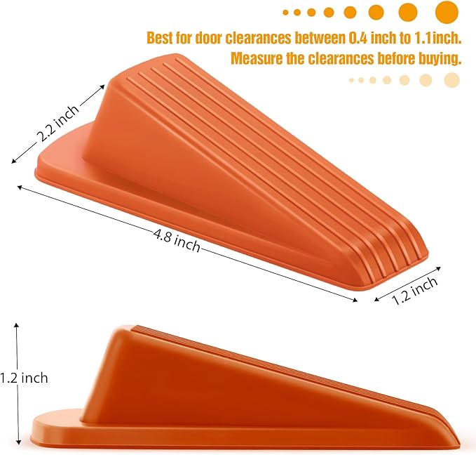 Crosize 5 Pack Door Stoppers for Bottom of Door, Premium Rubber Door Stops - Image 2