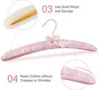 TOPIA HANGER Padded Hangers for Women Clothing, 17-inch Satin Hangers 10 Pack - Image 4
