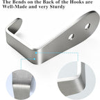 8 Pcs Stainless Steel Hooks for Hanging, Heavy Duty Hook, Wall Hooks Key Holder - Image 8