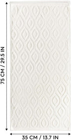 Artoid Mode 1 Pc White 3D Diamond Grid Jacquard Hand Towels - Image 8