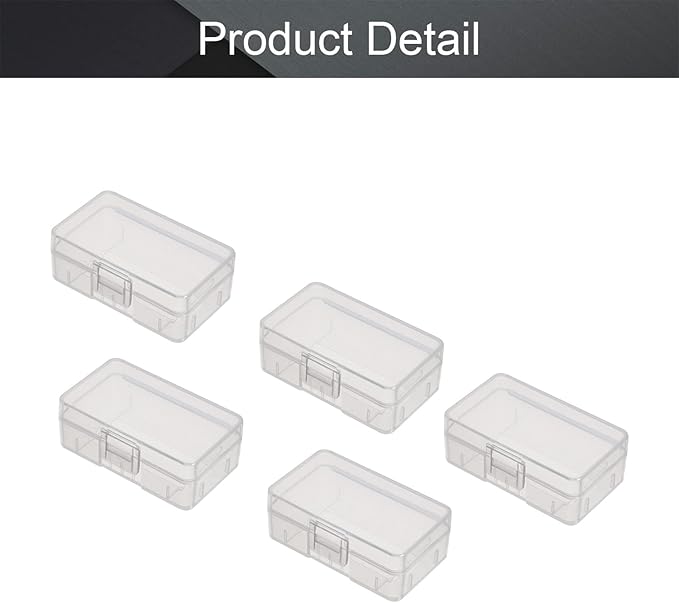 Fielect 5Pcs 9V Battery Storage Case, Battery Organizer - Image 4