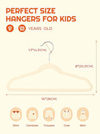 HOUSE DAY 14 Inch Kids Velvet Hangers 50 Pack, Durable Big Kid Hangers - Image 8