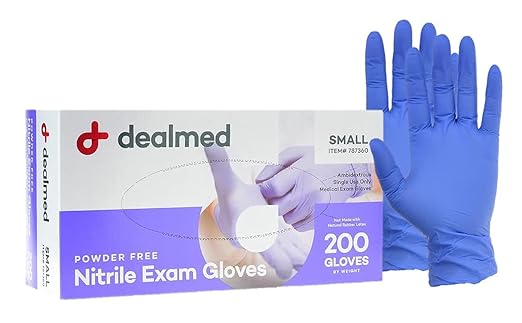 Dealmed Nitrile Exam Gloves Small by Dealmed