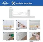 HOMOTEK Heavy Duty Latch Hook Stop Windproof, Door Holder Stopper - Image 4