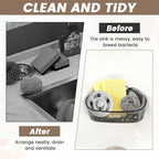 2 PACK Suction Cup Sink Corner Rack, Corner Sinks Strainer Basket Sponge Holder - Image 5