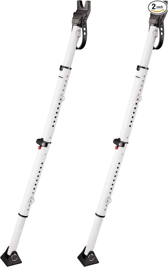 Master Lock White Compact Door Stopper Folding Security Bar, Adjustable from by MasterLock