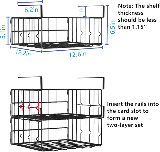 Under Shelf Basket Storage 2Pack - Image 2