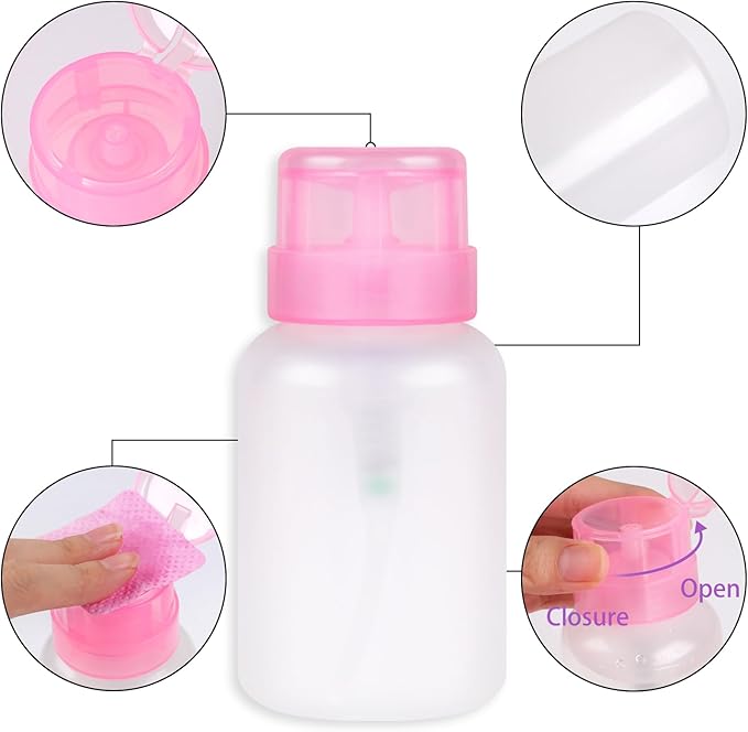 200pcs Lint Free Nail Wipes, 1 Pull-Off Pump-Style Bottle Suitable - Image 3