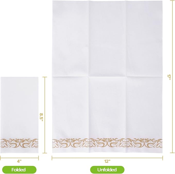 200 Pack Guest Towels Disposable Bathroom, Soft and Disposable Hand Towels - Image 6